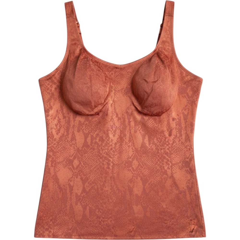 Ruby Ribbon Simply Smooth Pocket Cami 48 Terracotta Snakeskin Shapewear 3073